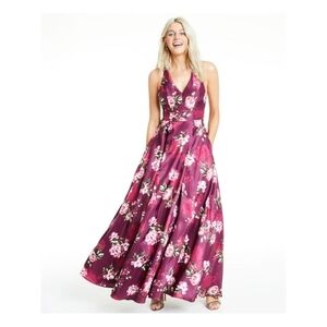City studio dress flowy gown maxi dress wine/pink size 0
